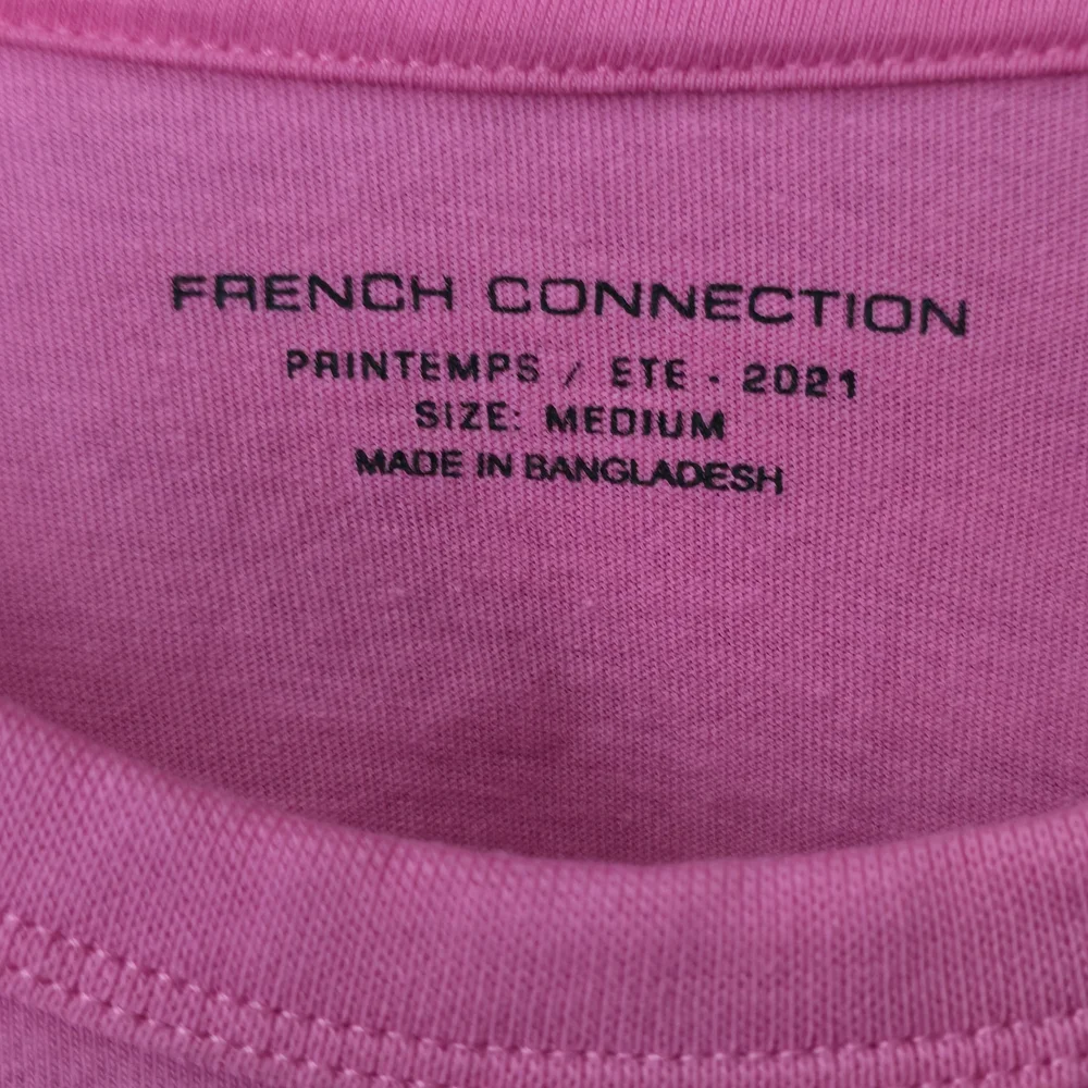 French Connection Pink Shoulder Pad Muscle Tee. Size Medium - Picture 3 of 3